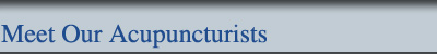 Meet our Acupuncturist